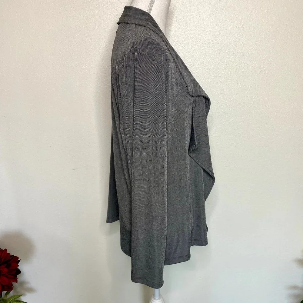 Chico's Travelers Silver Gray Cardigan - Picture 2 of 5